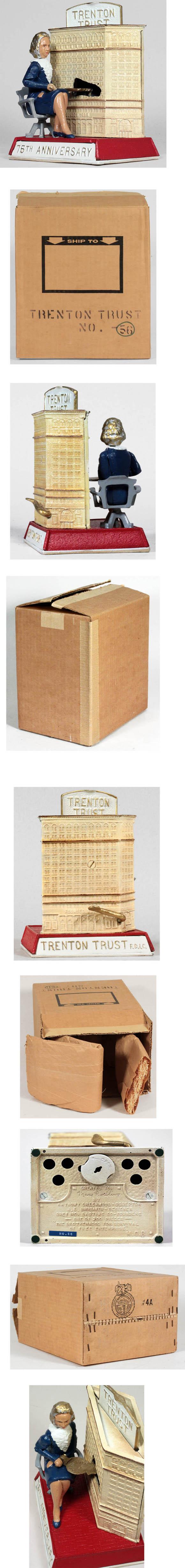 1963 Grey Iron Co., Trenton Trust Mechanical Bank in Original Box